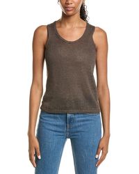 Vince - Linen Knit Tank Top - Lyst