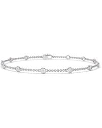 Lab Grown Diamonds - 14K 1.00 Ct. Tw. Lab-Grown Diamond Station Bracelet - Lyst