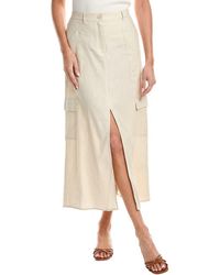Max Studio - Linen-Blend Cargo Maxi Skirt - Lyst