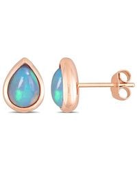Rina Limor - 10k Rose Gold 2.20 Ct. Tw. Blue Opal Studs - Lyst
