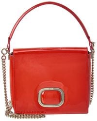 Roger Vivier - Logo Leather Shoulder Bag - Lyst