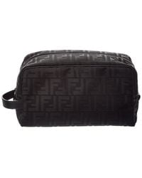 Fendi - Ff Medium Nylon & Leather Pouch - Lyst