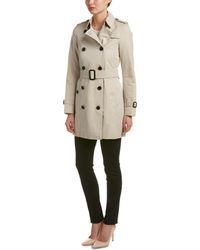 Burberry Kensington Mid-length Heritage Trench Coat - Natural