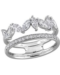 Created Forever - 14K 0.80 Ct. Tw. Lab-Grown Diamond Open Design 2-Row Ring - Lyst