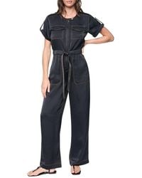 DKNY - Roll Tab Contrast Jumpsuit - Lyst