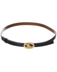 Burberry - Thin Reversible Leather Belt - Lyst