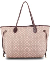Louis Vuitton - Monogram Mini Lin Canvas Neverfull Mm (Authentic Pre-Owned) - Lyst