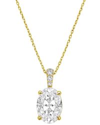 Diana M. Jewels - Diana M. 14K 12.25 Ct. Tw. Lab-Grown Diamond Pendant Necklace - Lyst