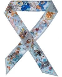 Ferragamo - Jungle Party Printed Silk Scarf - Lyst