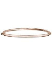 Italian Gold - 14K Italian Rose Bangle Bracelet - Lyst