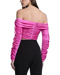 BCBGMAXAZRIA - Lettuce Ruffle Off Shoulder Top - Lyst