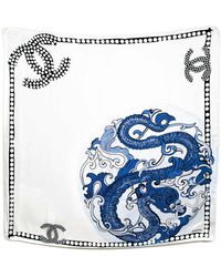 Chanel - Limited Edition Dragon Print Silk Scarf (Authentic Pre-Owned) - Lyst
