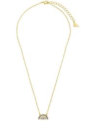 Sterling Forever - 14k Plated Cz Pendant Necklace - Lyst