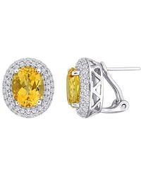 Rina Limor - 7.84 Ct. Tw. Citrine, Topaz Double Halo Earrings - Lyst