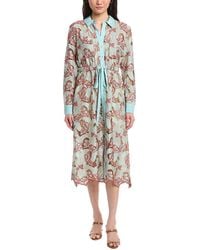 L'Agence - Emilio Midi Shirtdress - Lyst