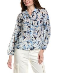 Bella Dahl - Long Sleeve Shirred Raglan Shirt - Lyst
