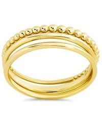 Sterling Forever - 14K Over Adele Stacking Ring - Lyst