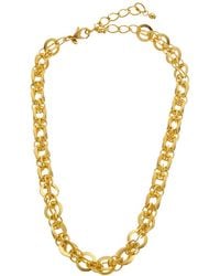 Kenneth Jay Lane - 22K Plated Link Necklace - Lyst