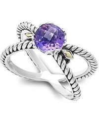 Samuel B. - 18K & Amethyst X Ring - Lyst