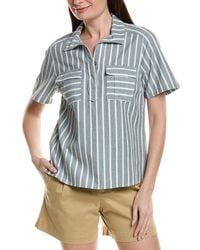 Tommy Bahama - Chambray Stripe Utility Top - Lyst