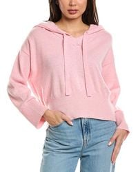 Brodie Cashmere - Cool Girl Detachable Hood V-Neck Cashmere Sweater - Lyst
