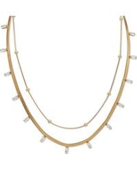 Palmbeach Jewelry - Plated Stainless Steel Crystal Necklace - Lyst