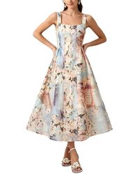 COLON DIANA - Midi Dress - Lyst