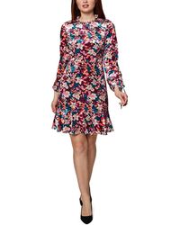 BCBGeneration - Floral Velvet Mini Dress - Lyst