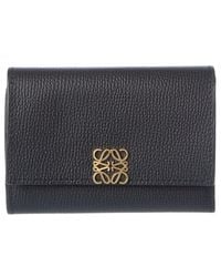 Loewe - Anagram Vertical Small Leather Wallet - Lyst