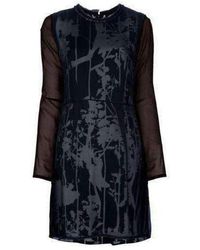 3.1 Phillip Lim - Silk Foral Black Dress - Lyst