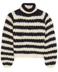 Chloé - Striped Mohair Blend Sweater - Lyst