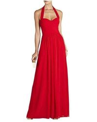 BCBGMAXAZRIA Halter Midaxi Dress in Black | Lyst