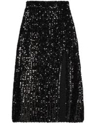 Gucci - Front Slit Sequin Embroidered Skirt - Lyst