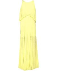 BCBGMAXAZRIA - Shaina Citron Sleeveless Pleated Gown - Lyst