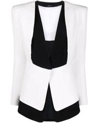 Balmain - Two-tone Crepe Blazer - Lyst