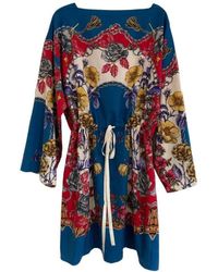 Gucci Long G Hexagon Print Wool Silk 