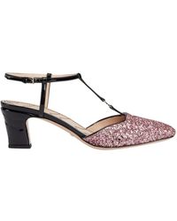 Gucci - Pink Glitter Slingback Double G Pumps 55mm - Lyst