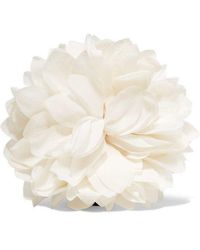 Gucci White Silk Flower Brooch