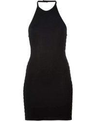 Balmain - Halter Neck Mini Dress With Lace Details 6917506m - Lyst
