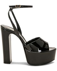 Saint Laurent - Sexy 95 Patent Platform Sandal - Lyst