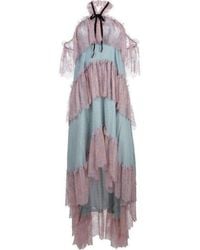 Philosophy Di Lorenzo Serafini - Off-the-shoulder Tiered Silk Dress - Lyst
