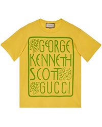 Gucci - X Ken Scott-print Cotton T-shirt - Lyst