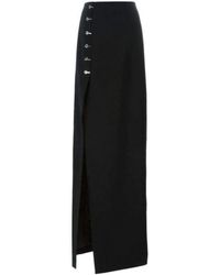Mugler - Eyelet Detail Stretch Crepe Maxi Skirt - Lyst