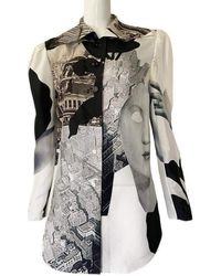 Carven - Printed Silk Habotai Shirt - Lyst