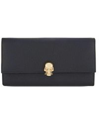 Alexander McQueen - Continental Scull Leather Wallet - Lyst