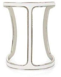 BCBGMAXAZRIA - Faux-leather Covered Cutout Cuff Bracelet - Lyst