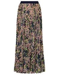 BCBGMAXAZRIA Pleated Floral Maxi Skirt - Multicolour