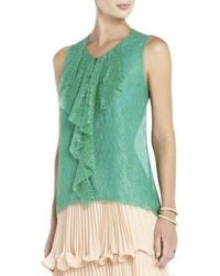 BCBGMAXAZRIA - Steacy Sheer Lace Top - Lyst