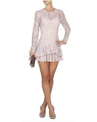 BCBGMAXAZRIA - Lysa Asymmetrical Flounce Lace Dress - Lyst