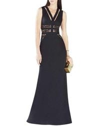 BCBGMAXAZRIA - Emyli Lace-blocked V-neck Dress - Lyst